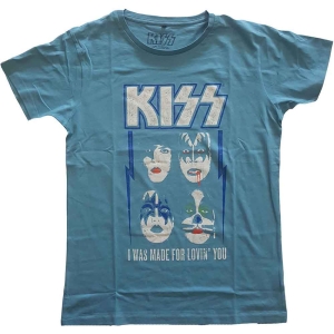 Kiss - Made For Lovin' You Uni Blue i gruppen MERCHANDISE / T-shirt / Nyheter / Hårdrock hos Bengans Skivbutik AB (5544478)