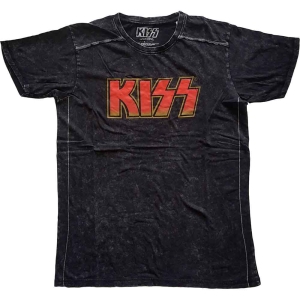 Kiss - Classic Logo Snow Wash Uni Bl i gruppen MERCHANDISE / T-shirt / Hårdrock hos Bengans Skivbutik AB (5544842r)