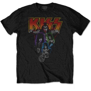 Kiss - Neon Band Uni Bl  i gruppen MERCHANDISE / T-shirt / Nyheter / Hårdrock hos Bengans Skivbutik AB (5544850r)