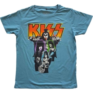 Kiss - Neon Band Uni Blue i gruppen MERCHANDISE / T-shirt / Nyheter / Hårdrock hos Bengans Skivbutik AB (5544851r)