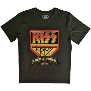 Kiss - Loud & Proud Uni Military Green  i gruppen MERCHANDISE / T-shirt / Nyheter / Hårdrock hos Bengans Skivbutik AB (5544852r)