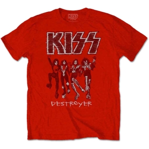 Kiss - Destroyer Sketch Uni Red  i gruppen MERCHANDISE / T-shirt / Nyheter / Hårdrock hos Bengans Skivbutik AB (5544870r)