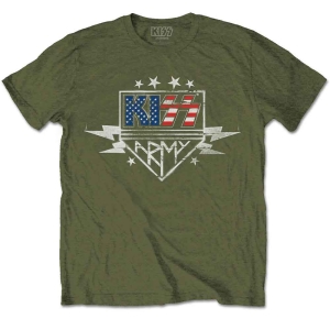 Kiss - Army Lightning Uni Green i gruppen MERCHANDISE / T-shirt / Hårdrock hos Bengans Skivbutik AB (5544875r)
