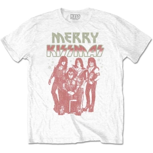 Kiss - Merry Kissmas Uni Wht  i gruppen MERCHANDISE / T-shirt / Nyheter / Hårdrock hos Bengans Skivbutik AB (5544885r)