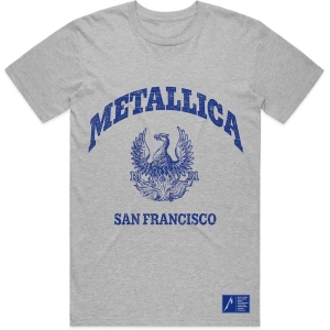 Metallica - College Crest Uni Grey  i gruppen MERCHANDISE / T-shirt / Nyheter / Hårdrock hos Bengans Skivbutik AB (5544919r)