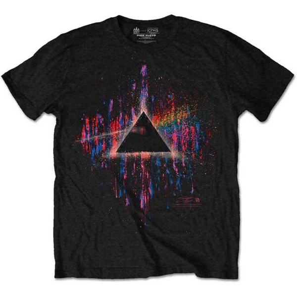 Pink Floyd - Dsotm Pink Splatter Uni Bl T-Shirt i gruppen MERCH / Kläder / T-shirts hos Bengans Skivbutik AB (5545557r)