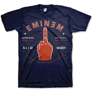 Eminem - Detroit Finger Uni Navy  i gruppen MERCHANDISE / T-shirt / Nyheter / Hip Hop-Rap hos Bengans Skivbutik AB (5546041r)