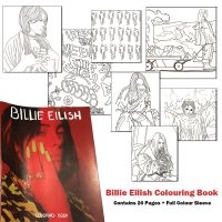 Eilish Billie - Målarbok (Innehåller 20 Teckningar) i gruppen MERCHANDISE / Merch / Pop-Rock hos Bengans Skivbutik AB (5546216)