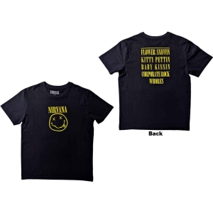 Nirvana - Yellow Happy Face Flower Sniffin' Uni Bl i gruppen MERCHANDISE / T-shirt / Nyheter / Pop-Rock hos Bengans Skivbutik AB (5546469r)