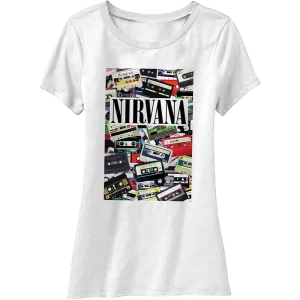 Nirvana - Cassettes Lady Wht  i gruppen MERCHANDISE / T-shirt / Nyheter / Pop-Rock hos Bengans Skivbutik AB (5546473r)