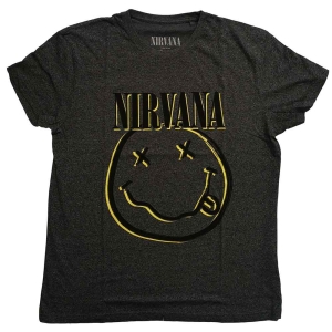 Nirvana - Inverse Happy Face Uni Brindle i gruppen MERCHANDISE / T-shirt / Nyheter / Pop-Rock hos Bengans Skivbutik AB (5546475r)