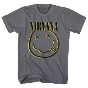 Nirvana - Inverse Happy Face Uni Char  i gruppen MERCHANDISE / T-shirt / Nyheter / Pop-Rock hos Bengans Skivbutik AB (5546477r)