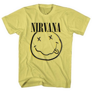 Nirvana - Inverse Happy Face Uni Yell  i gruppen MERCHANDISE / T-shirt / Nyheter / Pop-Rock hos Bengans Skivbutik AB (5546478r)