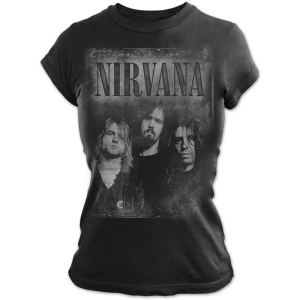 Nirvana - Faded Faces Lady Bl i gruppen MERCHANDISE / T-shirt / Nyheter / Pop-Rock hos Bengans Skivbutik AB (5546492r)