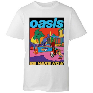 Oasis - Be Here Now Illustration Uni Wht  i gruppen MERCHANDISE / T-shirt / Nyheter / Pop-Rock hos Bengans Skivbutik AB (5546504r)