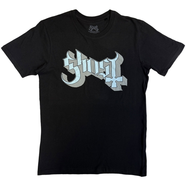 Ghost - Blue/Grey Keyline Logo Uni Bl T-Shirt i gruppen MERCH / Kläder / T-shirts hos Bengans Skivbutik AB (5546767r)