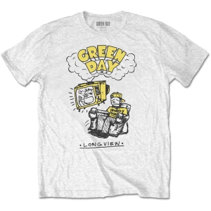 Green Day - Longview Doodle Uni Wht  i gruppen MERCHANDISE / T-shirt / Nyheter / Punk hos Bengans Skivbutik AB (5547154r)
