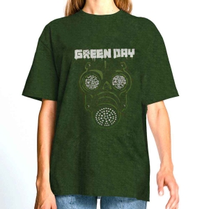 Green Day - Gas Mask Uni Khaki Dip-Dye  i gruppen MERCHANDISE / T-shirt / Nyheter / Punk hos Bengans Skivbutik AB (5547163r)