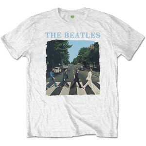 The Beatles - Abbey Road & Logo Boys T-Shirt Wht i gruppen MERCHANDISE / Merch / Nyheter / Pop-Rock hos Bengans Skivbutik AB (5548638r)