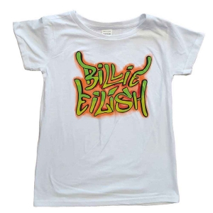 Billie Eilish - Graffiti Girls Wht Skinny Fit i gruppen MERCHANDISE / Merch / Nyheter / Pop-Rock hos Bengans Skivbutik AB (5548651r)