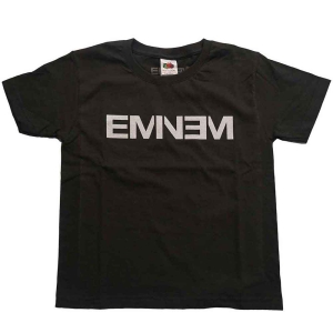 Eminem - Eminem Logo Boys T-Shirt Char i gruppen MERCHANDISE / Merch / Nyheter / Hip Hop-Rap hos Bengans Skivbutik AB (5548679r)