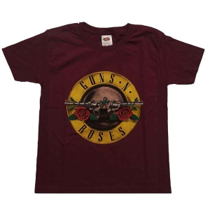 Guns N Roses - Classic Logo Boys T-Shirt  Maroon i gruppen MERCHANDISE / Merch / Nyheter / Hårdrock hos Bengans Skivbutik AB (5548709r)