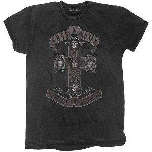 Guns N Roses - Monochrome Cross Boys T-Shirt Bl Dip-Dye i gruppen MERCHANDISE / Merch / Nyheter / Hårdrock hos Bengans Skivbutik AB (5548717r)
