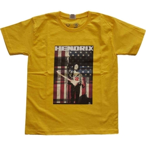 Jimi Hendrix - Peace Flag Boys T-Shirt Yell i gruppen MERCHANDISE / Merch / Nyheter / Pop-Rock hos Bengans Skivbutik AB (5548738r)