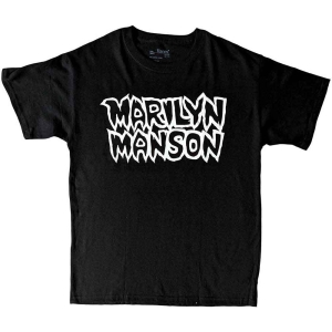 Marilyn Manson - Classic Logo Boys T-Shirt Bl i gruppen MERCHANDISE / Merch / Nyheter / Hårdrock hos Bengans Skivbutik AB (5548758r)