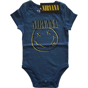Nirvana - Happy Face Toddler Navy Babygrow i gruppen MERCHANDISE / Merch / Nyheter / Pop-Rock hos Bengans Skivbutik AB (5548766r)