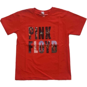 Pink Floyd - Echoes Album Montage Boys T-Shirt Red i gruppen MERCHANDISE / Merch / Nyheter / Pop-Rock hos Bengans Skivbutik AB (5548789r)