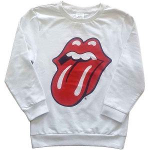 Rolling Stones - Classic Tongue Boys T-Shirt Wht Sw i gruppen MERCHANDISE / Merch / Nyheter / Pop-Rock hos Bengans Skivbutik AB (5548821r)