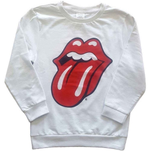 Rolling Stones - Classic Tongue Boys T-Shirt Wht Sw i gruppen MERCHANDISE / Merch / Pop-Rock hos Bengans Skivbutik AB (5548821r)