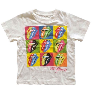 Rolling Stones - Two-Tone Tongues Toddler T-Shirt Wht i gruppen MERCHANDISE / Merch / Nyheter / Pop-Rock hos Bengans Skivbutik AB (5548829r)