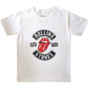 Rolling Stones - Us Tour 1978 Boys T-Shirt Wht i gruppen MERCHANDISE / Merch / Nyheter / Pop-Rock hos Bengans Skivbutik AB (5548831r)