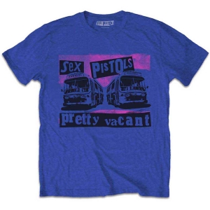 Sex Pistols - Pretty Vacant Coaches Boys T-Shirt Blue i gruppen MERCHANDISE / Merch / Nyheter / Punk hos Bengans Skivbutik AB (5548852r)