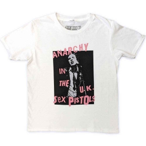 Sex Pistols - Anarchy In The Uk Boys T-Shirt Wht i gruppen MERCHANDISE / Merch / Nyheter / Punk hos Bengans Skivbutik AB (5548853r)