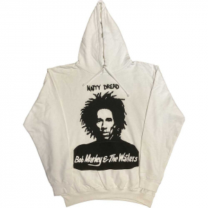 Bob Marley - Natty Dread Uni Wht Hoodie  i gruppen ÖVRIGT / Övrigt / aub hos Bengans Skivbutik AB (5552097r)
