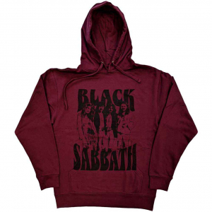 Black Sabbath - Band And Logo Uni Maroon Hoodie  i gruppen ÖVRIGT / Övrigt / aub hos Bengans Skivbutik AB (5552136r)