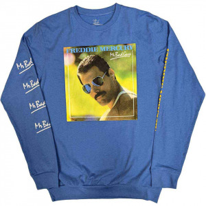 Freddie Mercury - Mr Bad Guy Uni Blue Long Sleeve  i gruppen ÖVRIGT / Övrigt / aub hos Bengans Skivbutik AB (5552278r)