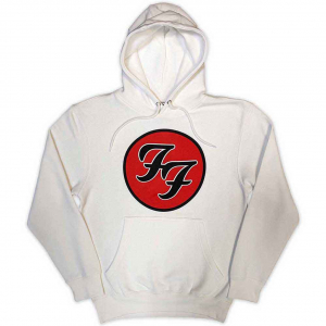Foo Fighters - Ff Logo Uni Wht Hoodie  i gruppen ÖVRIGT / Övrigt / aub hos Bengans Skivbutik AB (5552558r)