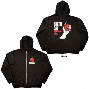 Green Day - American Idiot Uni Bl Zip Hoodie  i gruppen ÖVRIGT / Övrigt / aub hos Bengans Skivbutik AB (5552565r)