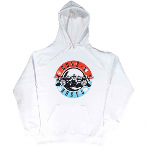 Guns N Roses - Motorcross Logo Uni Wht Hoodie  i gruppen ÖVRIGT / Övrigt / aub hos Bengans Skivbutik AB (5552577r)