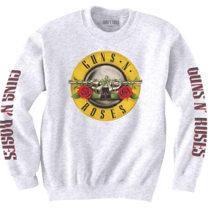 Guns N Roses - Classic & Text Logos Uni Wht Sweatshirt  i gruppen MERCHANDISE / Sweatshirt / Hårdrock hos Bengans Skivbutik AB (5552579r)