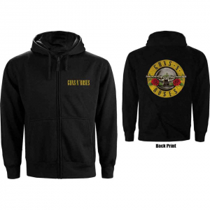 Guns N Roses - Classic Logo Backprint Lady Bl Zip Hoodi i gruppen ÖVRIGT / Övrigt / aub hos Bengans Skivbutik AB (5552581r)
