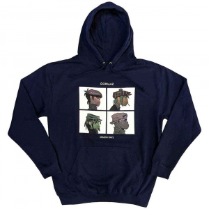 Gorillaz - Demon Days Uni Navy Hoodie  i gruppen ÖVRIGT / Övrigt / aub hos Bengans Skivbutik AB (5552587r)