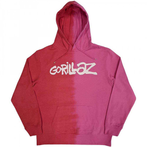 Gorillaz - Two-Tone Brush Logo Red Dip-Dye Hoodie  i gruppen ÖVRIGT / Övrigt / aub hos Bengans Skivbutik AB (5552590r)