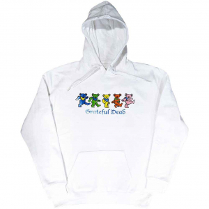 Grateful Dead - Dancing Bears Uni Wht Hoodie  i gruppen ÖVRIGT / Övrigt / aub hos Bengans Skivbutik AB (5552594r)