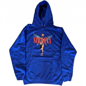 Nirvana - Angelic Uni Blue Hoodie  i gruppen ÖVRIGT / Övrigt / aub hos Bengans Skivbutik AB (5553888r)