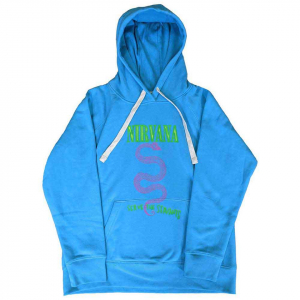 Nirvana - Serve The Servants Neon Blue Hoodie i gruppen ÖVRIGT / Övrigt / aub hos Bengans Skivbutik AB (5553899r)